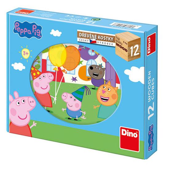 DINO Obrázkové kostky Prasátko Peppa, 12 kostek - 641273