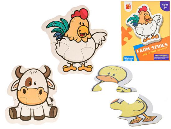 Puzzle dětské Domácí zvířátka 15 dílků