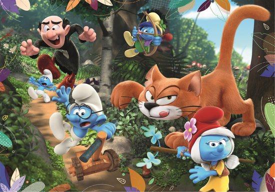 CLEMENTONI Puzzle Šmoulové: Honička v lese 180 dílků - 29779