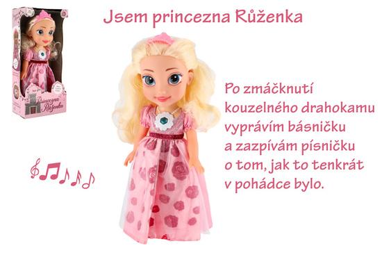 Teddies Panenka princezna Růženka plast 35cm česky mluvící na baterie se zvukem 17x37x10cm - et00850589