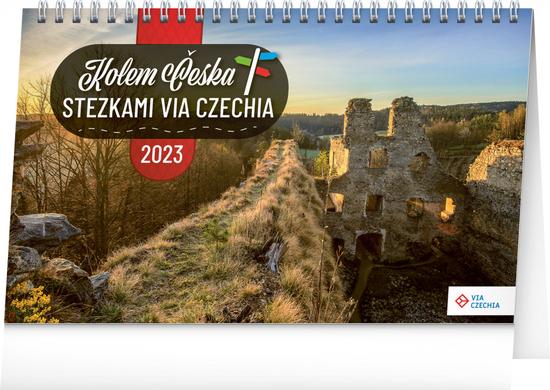 Kolem Česka stezkami Via Czechia 2023 - stolní kalendář
