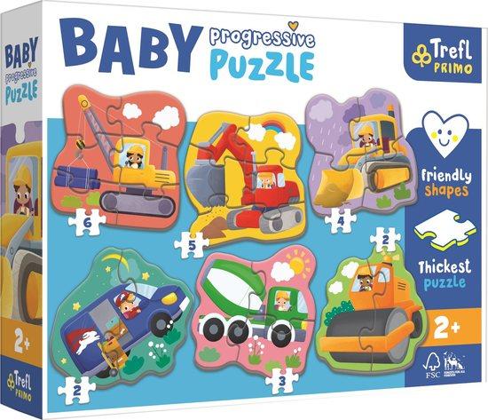 TREFL Baby puzzle Na staveništi 6v1 (2-6 dílků) - 44004