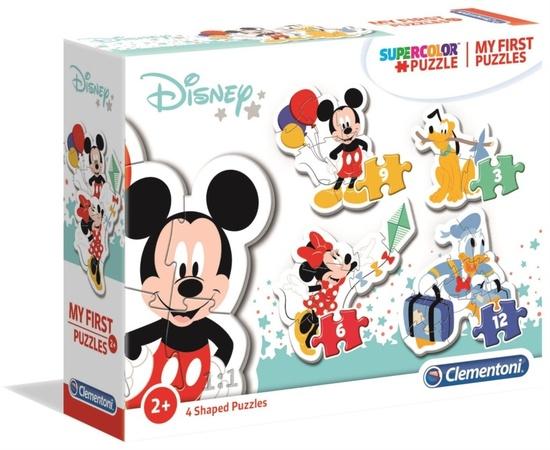 CLEMENTONI Moje první puzzle Myšák Mickey 4v1 (3,6,9,12 dílků) - 20819