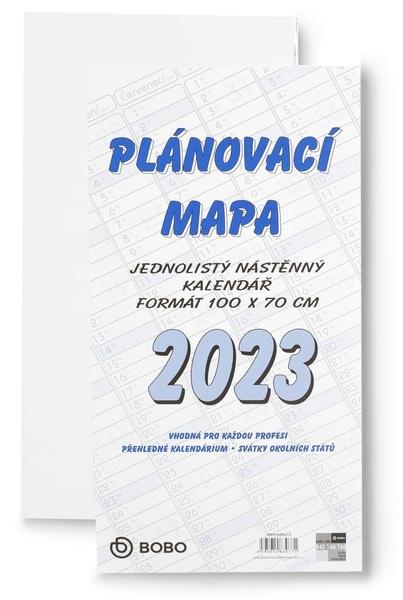 Plánovací roční mapa B1 skládaná 2023 - nástěnný kalendář