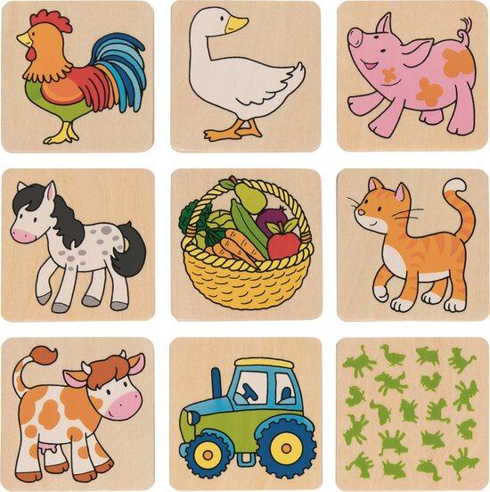 GOKI Dřevěné pexeso Farma II - 56807