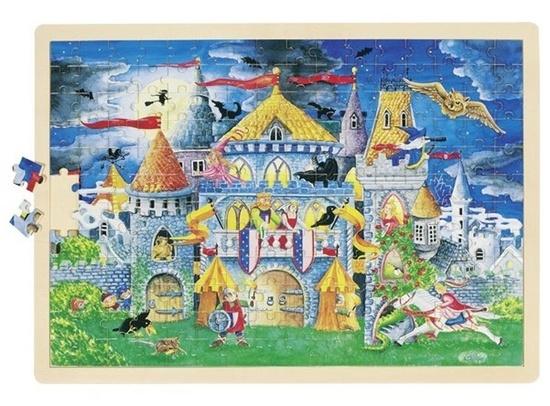 GOKI Dřevěné puzzle Pohádková hodina 192 dílků - 57949