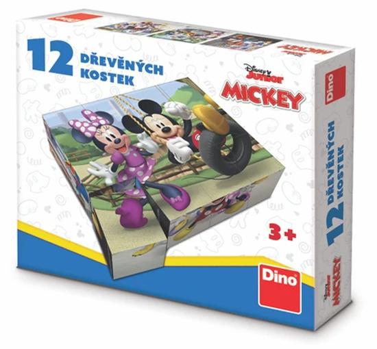 Dřevěné kostky Mickey a Minnie - 641389