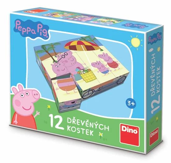 Dřevěné kostky Peppa Pig - 641402