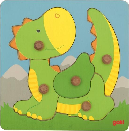 GOKI Dřevěné puzzle Drak 5 dílků - 57553