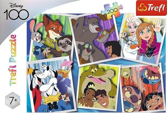TREFL Puzzle Disney 100 let: Postavičky Disney 200 dílků - 13299