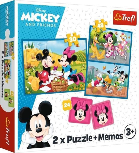 TREFL Sada 3v1 Mickey a přátelé (2x puzzle + pexeso) - 93344