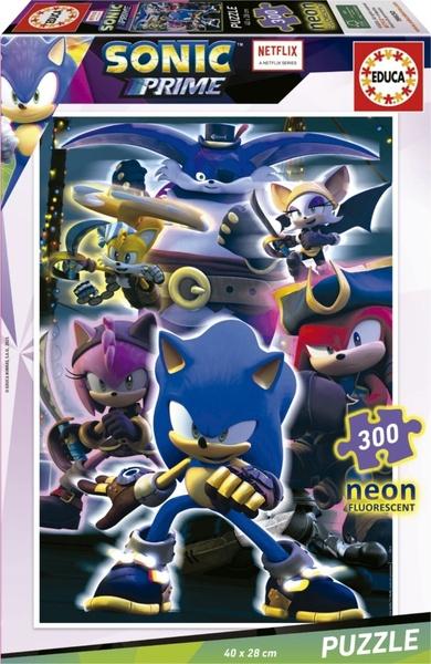 EDUCA Svítící puzzle Sonic Prime 300 dílků - 19630