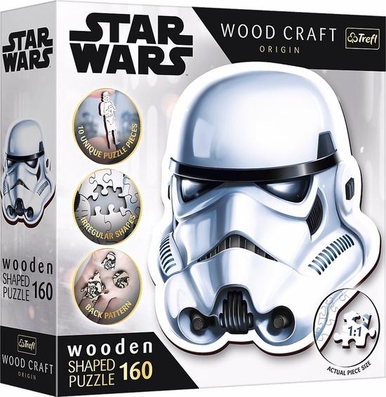 TREFL Wood Craft Origin puzzle Star Wars: Helma stormtroopera 160 dílků - 20188