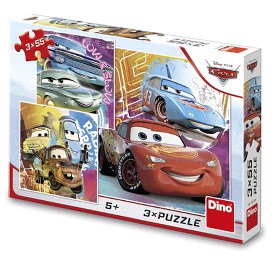 DINO Puzzle Cars: kamarádii 3x55 dílků - 335394