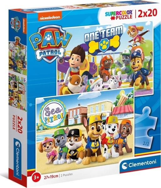 CLEMENTONI Puzzle Tlapková patrola: Jsme tým 2x20 dílků - 24779