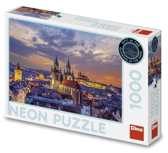 Puzzle 1000 Pohled na Hradčany neon