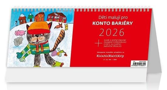 Děti malují pro Konto Bariéry 2026 - stolní kalendář