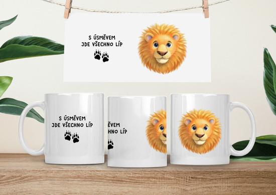 Hrneček čumáček 330ml porcelán Lev
