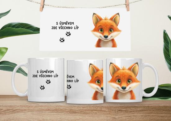 Hrneček čumáček 330ml porcelán Liška