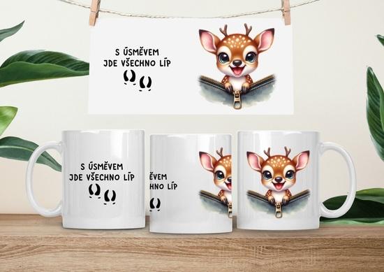 Hrneček čumáček 330ml porcelán Srnka