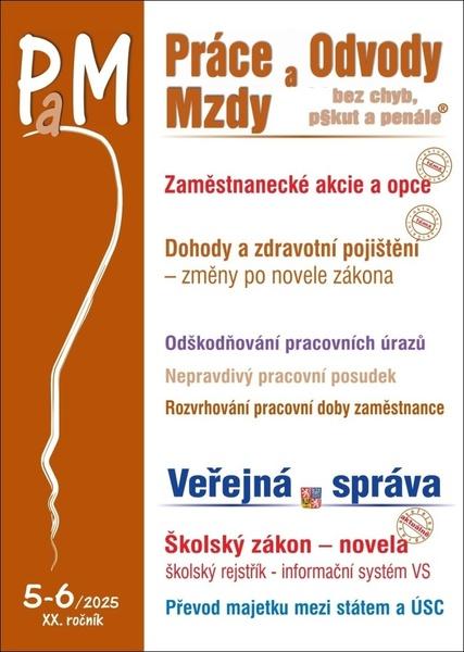 Práce a mzdy 5-6/2025 – Zaměstnanecké akcie a opce - změny