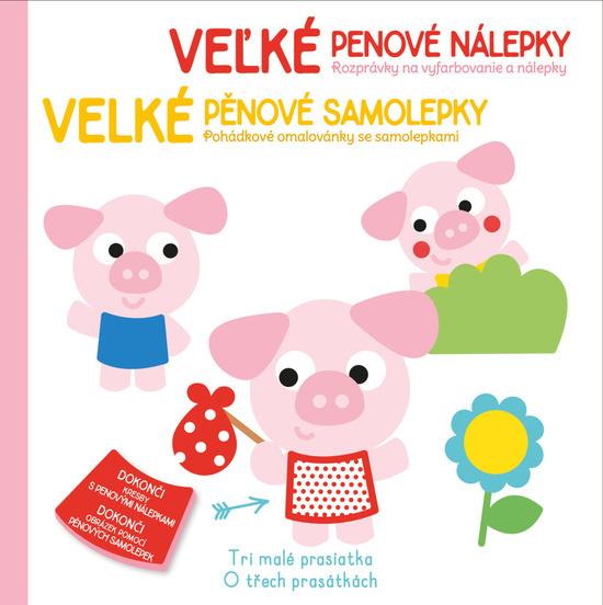 Velké pěnové samolepky O Třech prasátkách
