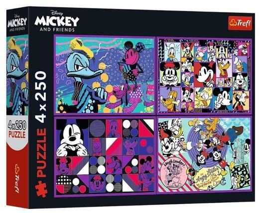 Puzzle Příhody Mickeyho Mouse a přátel 4x250 dílků