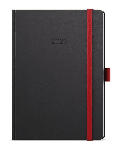 Týdenní diář 2026 Oskar Nora A5 červená