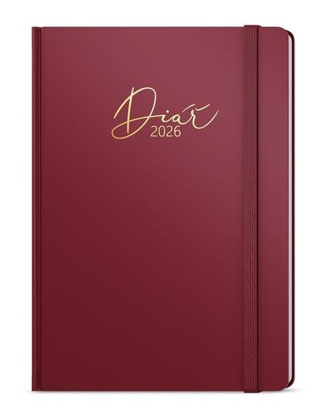 Týdenní diář 2026 Prokop Luxi B6 bordó