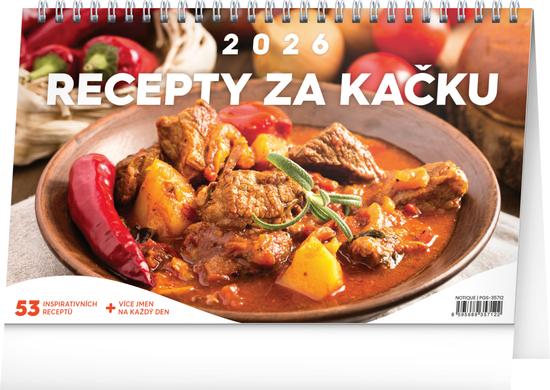 Recepty za kačku 2026 - stolní kalendář