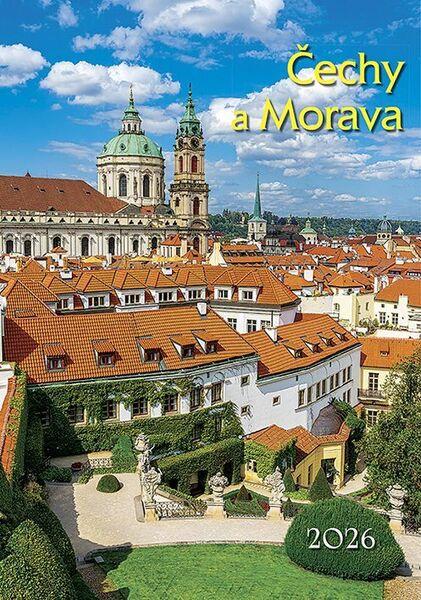 Čechy a Morava 2026 - nástěnný kalendář