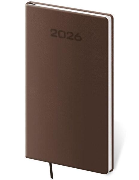Kapesní diář 2026 Soft hnědý