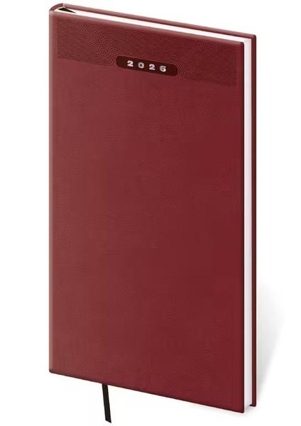 Kapesní diář 2026 Print Classic angl. červený