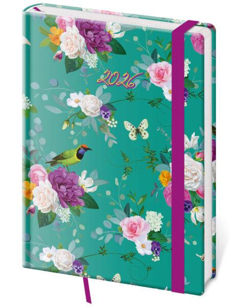 Denní diář 2026 A5 Vario Romance s gumičkou
