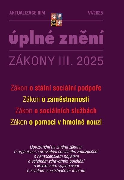 Aktualizace III/4 – o státní sociální podpoře, zaměstnanost