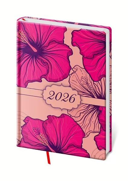 Týdenní diář 2026 A5 Vario Lyra Hibiscus