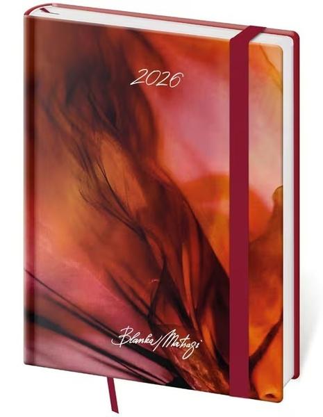 Týdenní diář 2026 B6 Vario Matragi Red s gumičkou