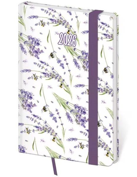 Kapesní diář 2026 Vario Lavender s gumičkou