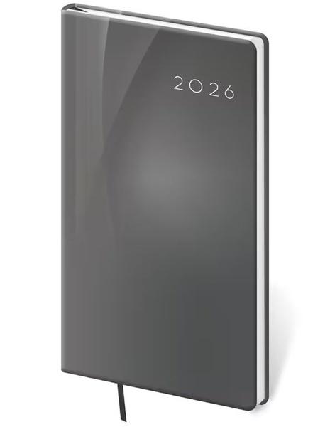 Kapesní diář 2026 Vario Grey design