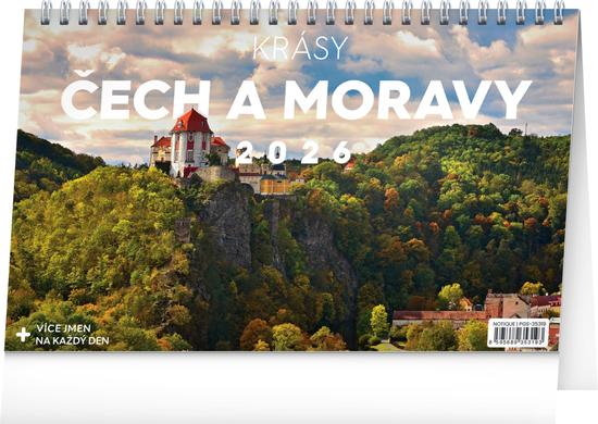 Krásy Čech a Moravy 2026 - stolní kalendář
