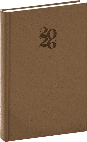 Denní diář Essenza 2026 oříšek