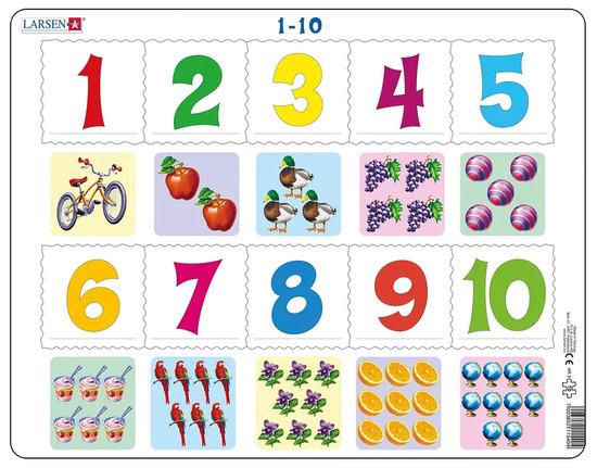 Puzzle Počítání pro nejmenší s čísly 10 dílků