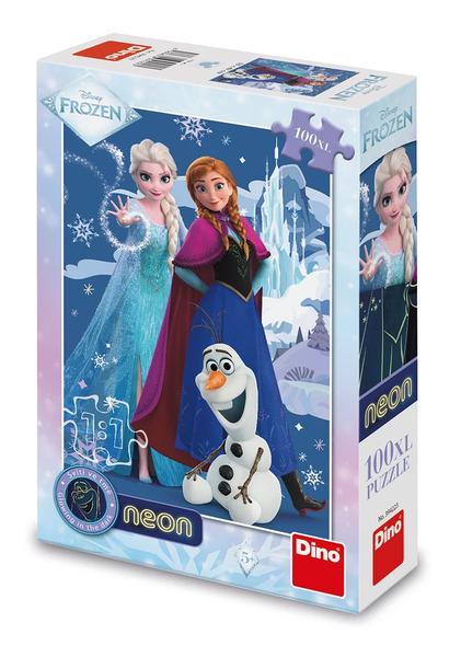 Puzzle 100XL Frozen Kouzelné sestry neon