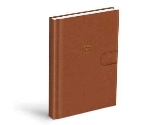 Diář 2026 D801 PU brown s magnetem