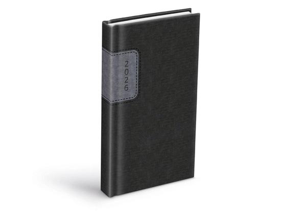 Diář 2026 D802 PU gray/dark gray 90x170mm