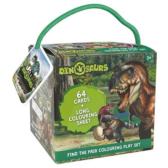 Pexeso na cesty s maľovankami Dinosaury