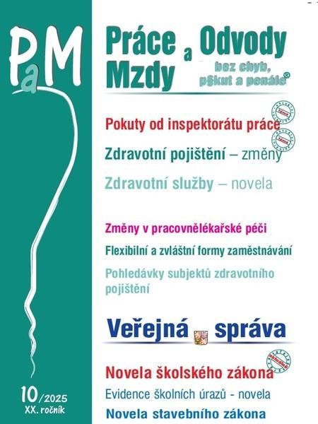 Práce a mzdy 10/2025 – Pokuty od inspektorátu práce