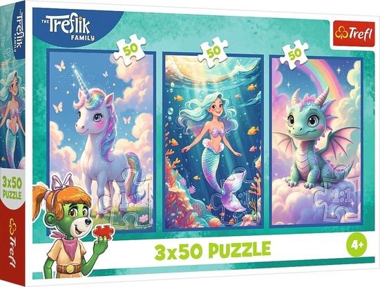 Puzzle Treflíci Barevný svět 3x50 dílků