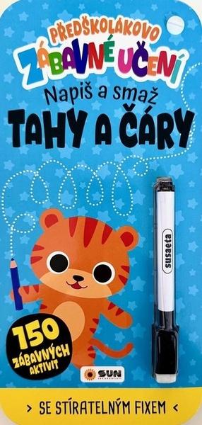 Předškolákovo zábavné učení Tahy a čáry napiš a smaž - 9788076875722