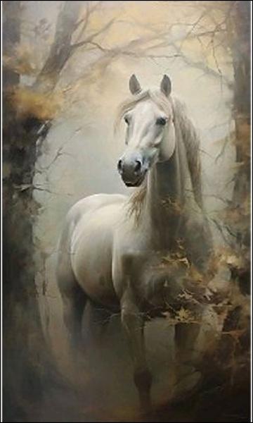 Diamantové malování Bělouš v mlze